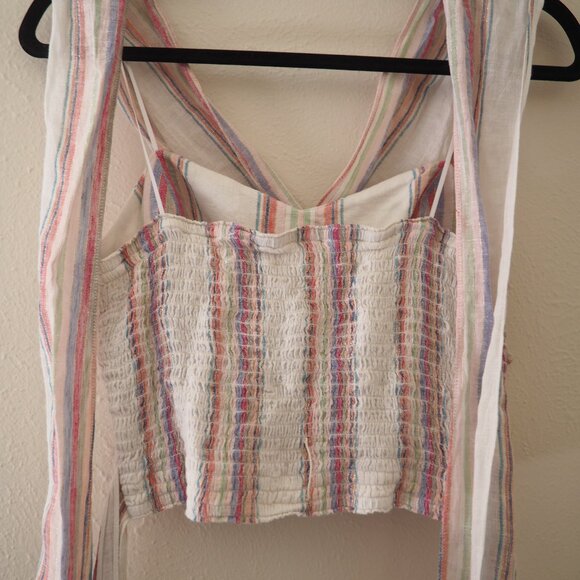 Amanda Uprichard MATCHING 2 Piece Ravine Positano Stripe Wrap Top & Pant sz L - Picture 13 of 13